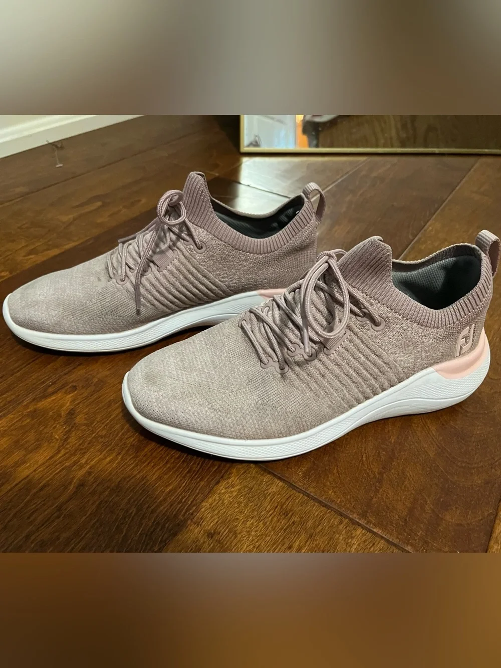 FootJoy Women's Golf Shoe in Dusty Pink and White